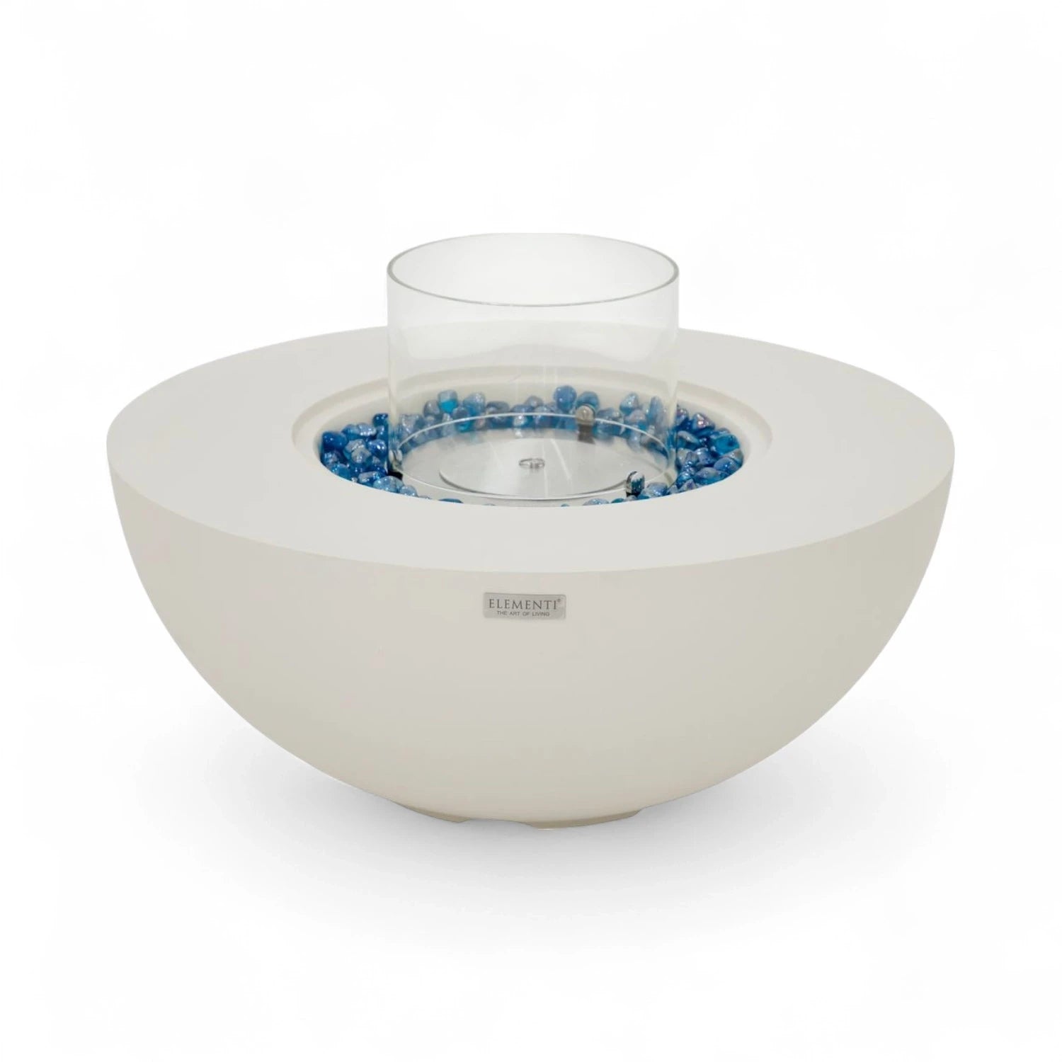 ROCA Bioethanol Fire Pit – Cream White