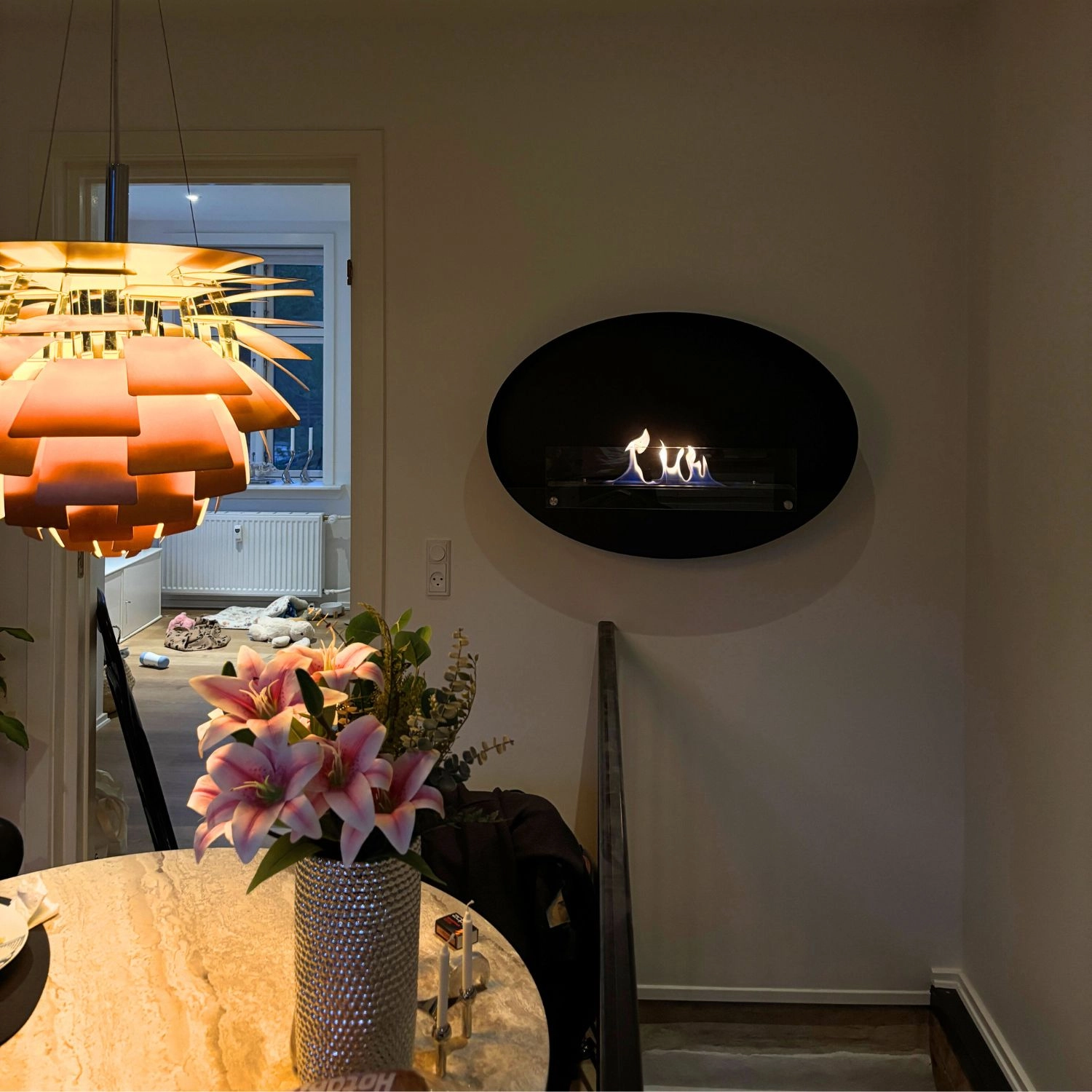 Maryland - Lareira Slim Oval Suspensa