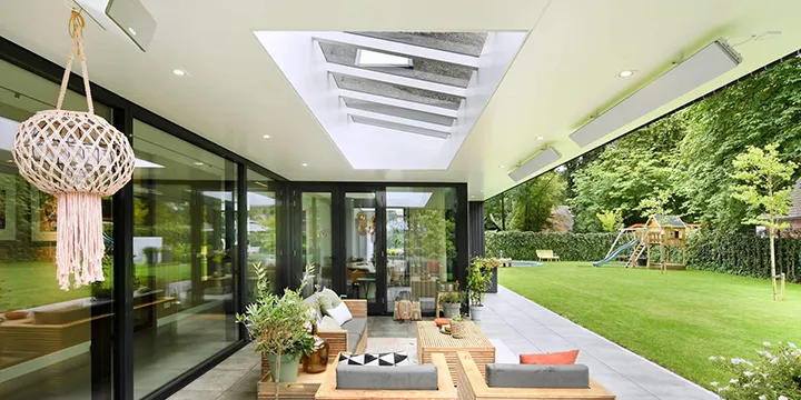 Wall mounted bioethanol fireplaces placed on the wall in modern interior