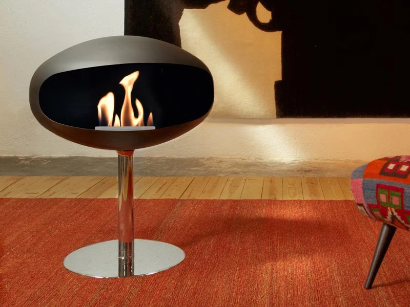 Cocoon Pedestal bio fireplace safety distances