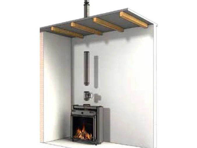 Exhaust for gas fireplace