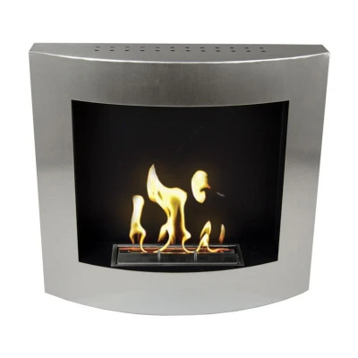 Lareira a Bioetanol de Parede em Aço inoxidável Lareira a Bioetanol de Parede em Aço inoxidável