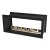 Icon Slimline Firebox FBDS1100 - Preto