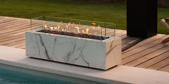 Outdoor bioethanol fireplaces from Planika