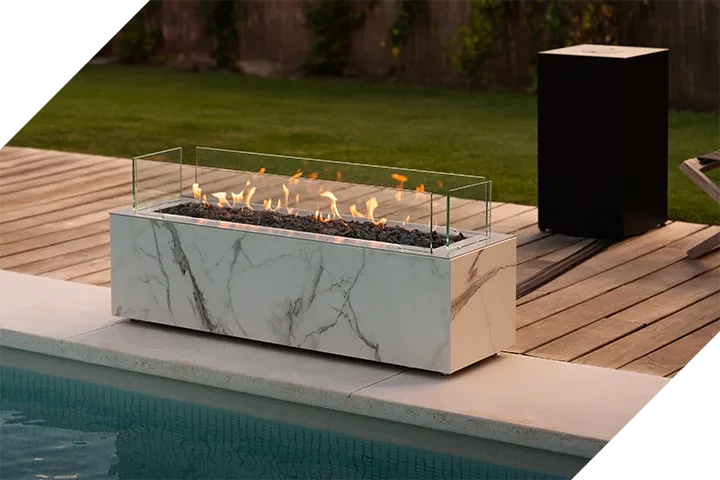 Outdoor bioethanol fireplaces from Planika