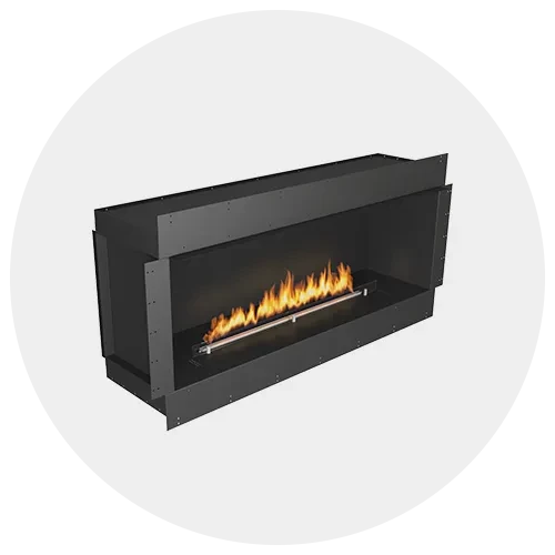 Built-in bioethanol fireplace