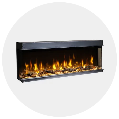 Built-in electric fireplace