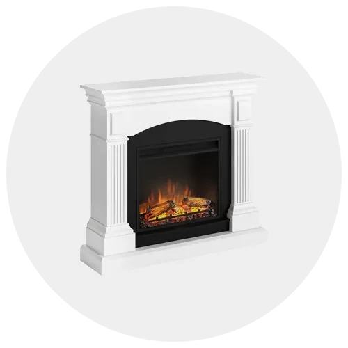 Freestanding electric fireplace