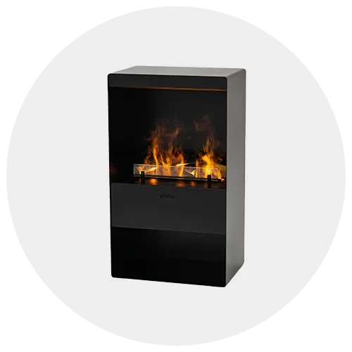 Freestanding water vapour fireplace