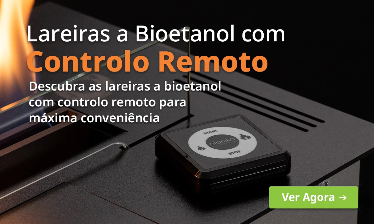  Lareiras a Bioetanol com Controlo Remoto